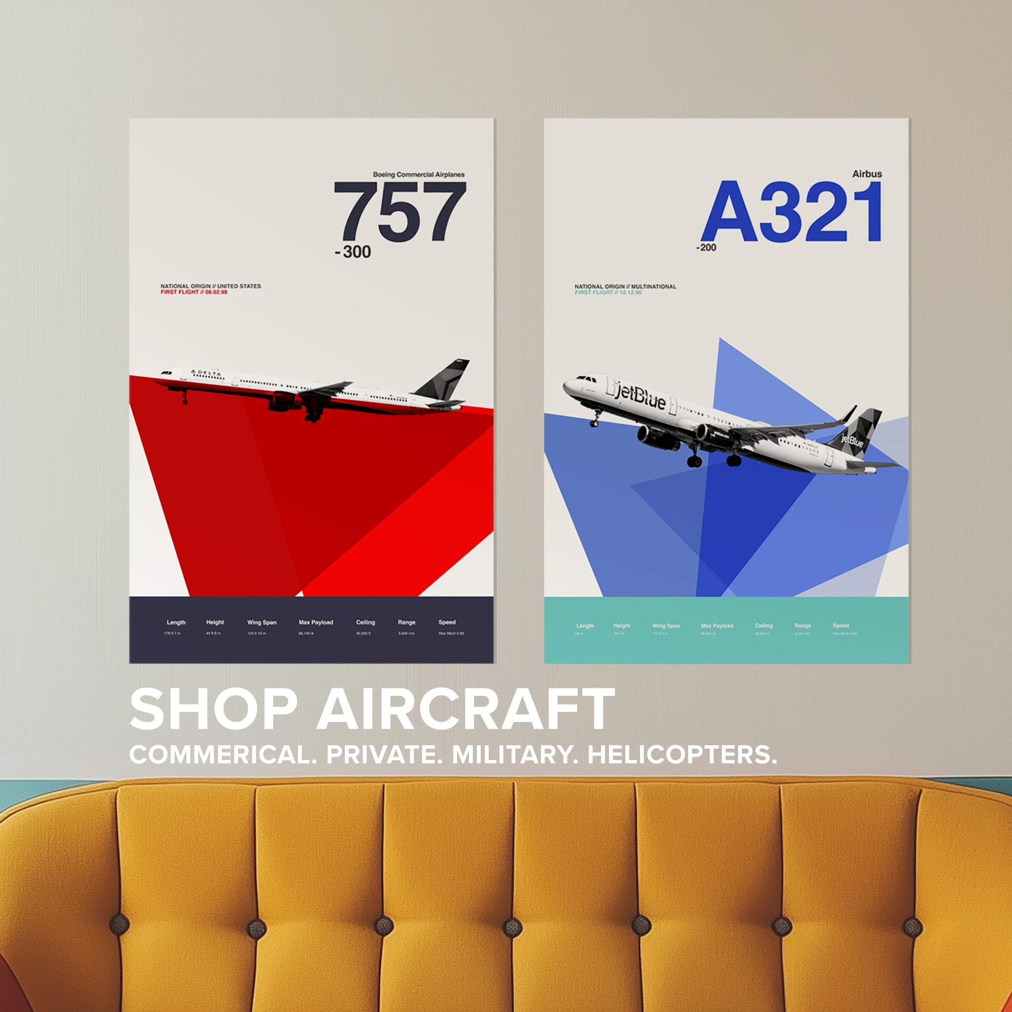 Aircraft Poster Line - 08 Left