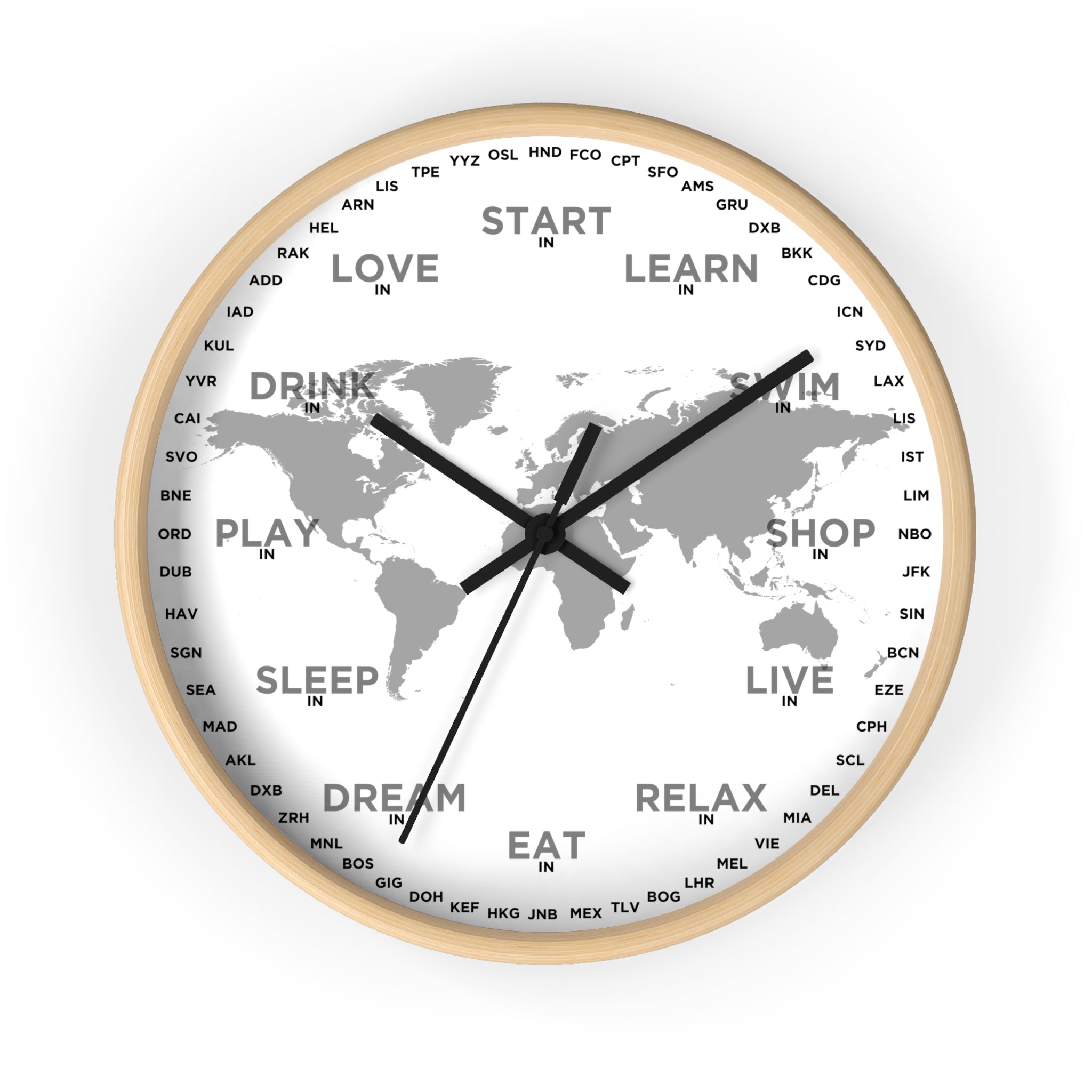 08L Where and What WALL CLOCK - 08 Left