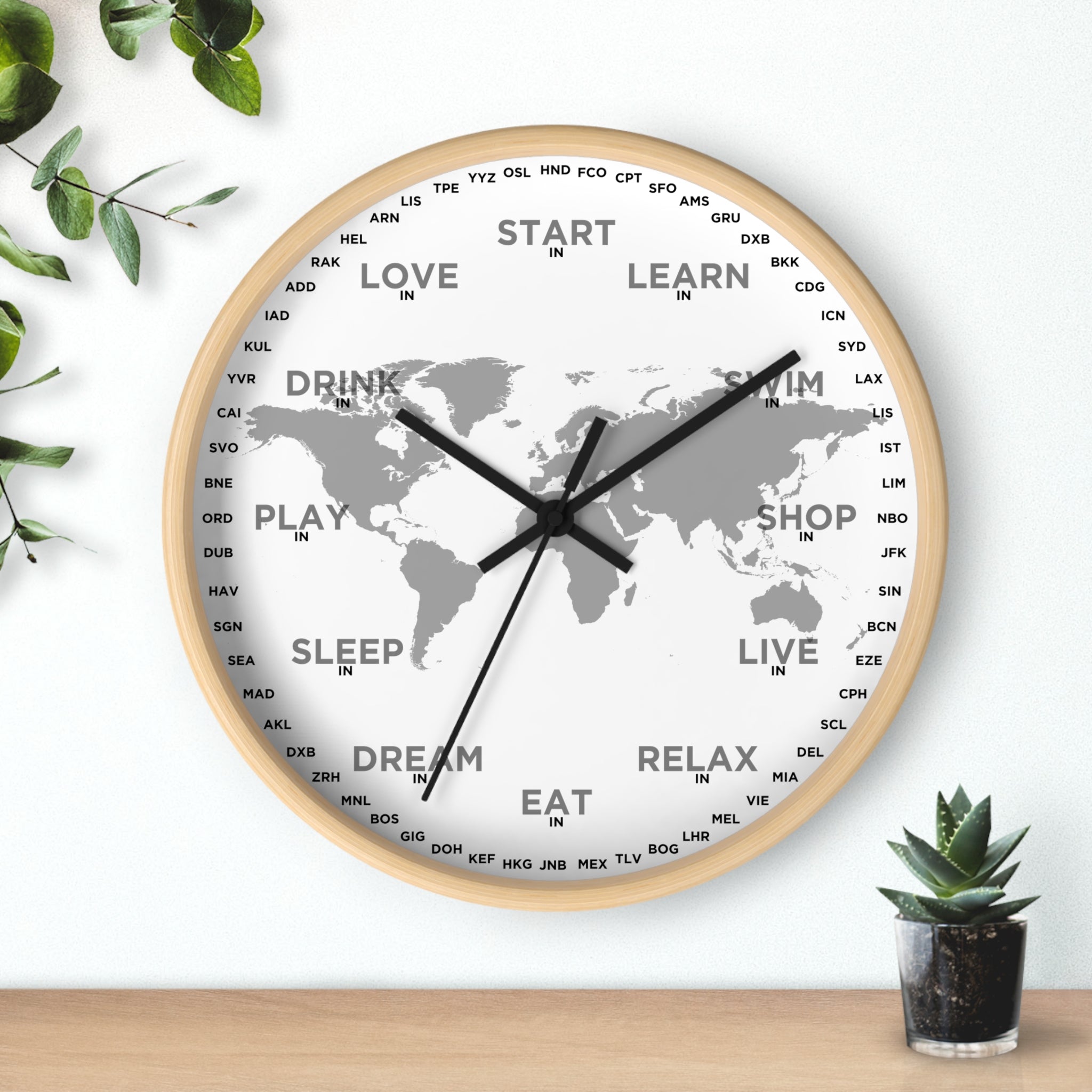 08L Where and What WALL CLOCK - 08 Left