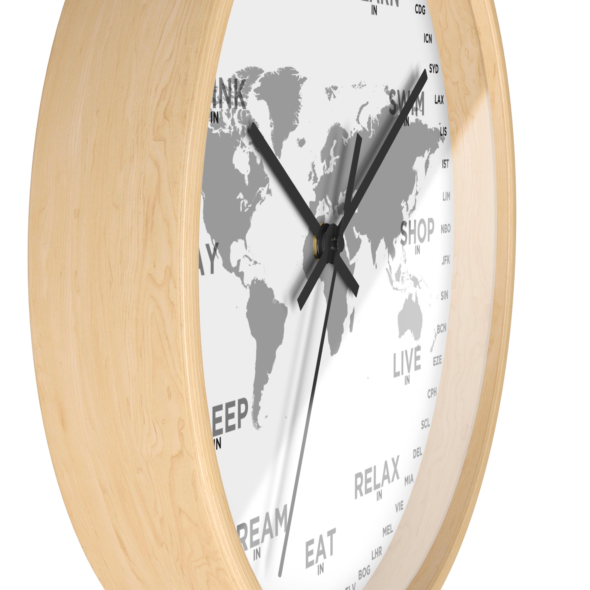 08L Where and What WALL CLOCK - 08 Left