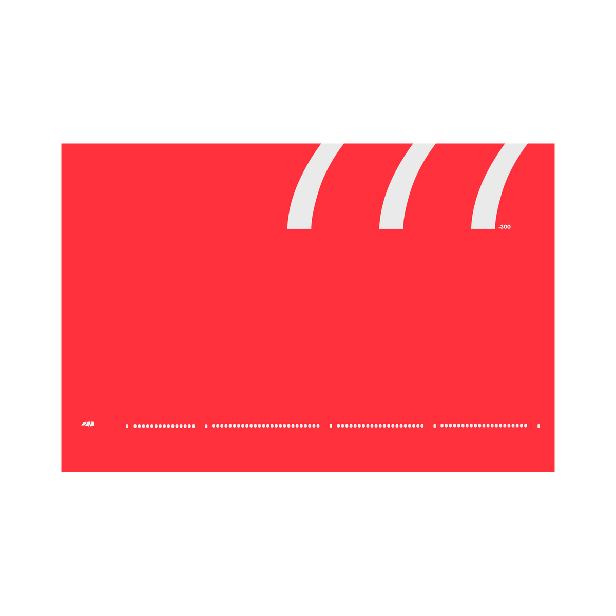 777-300 Windows, gray on red poster by 08 Left