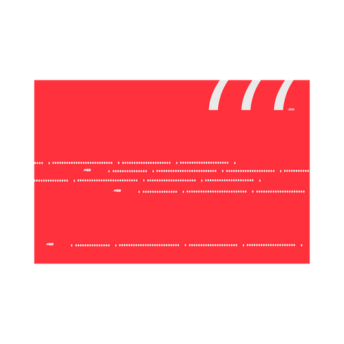 777-300 Windows, gray on red poster by 08 Left