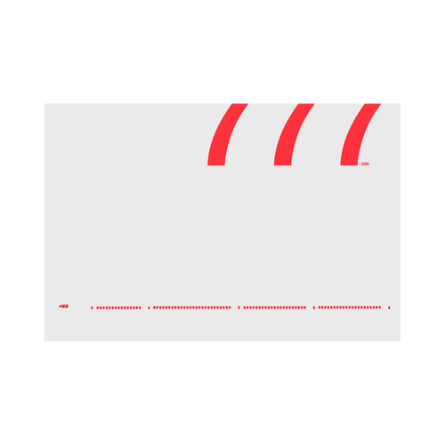 777-300 Windows, red on gray poster by 08 Left