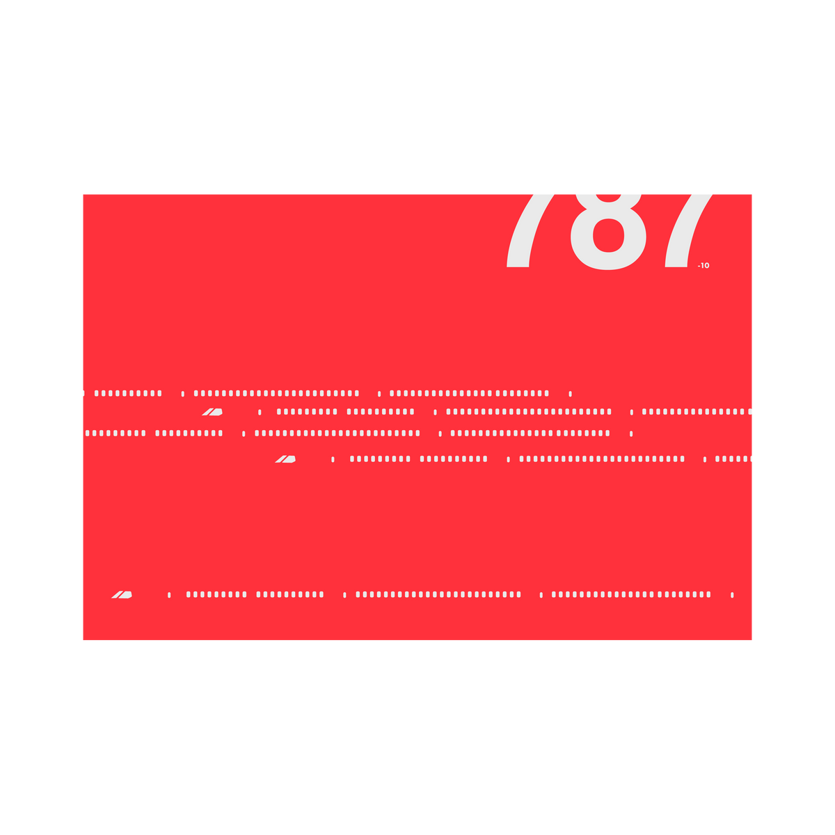 787-10 Windows, gray on red poster by 08 Left