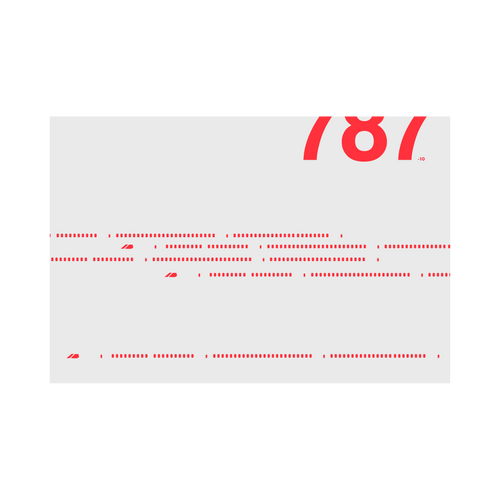 787-10 Windows, red on gray poster by 08 Left