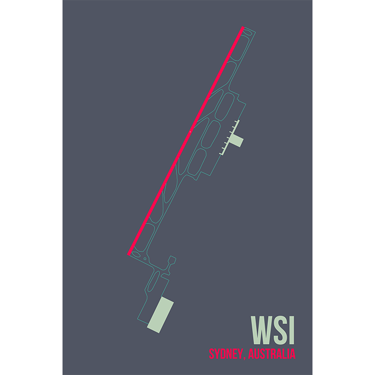 WSI Western Sydney airport diagram print, Western Sydney (Nancy Bird Walton) International Airport, by 08 Left