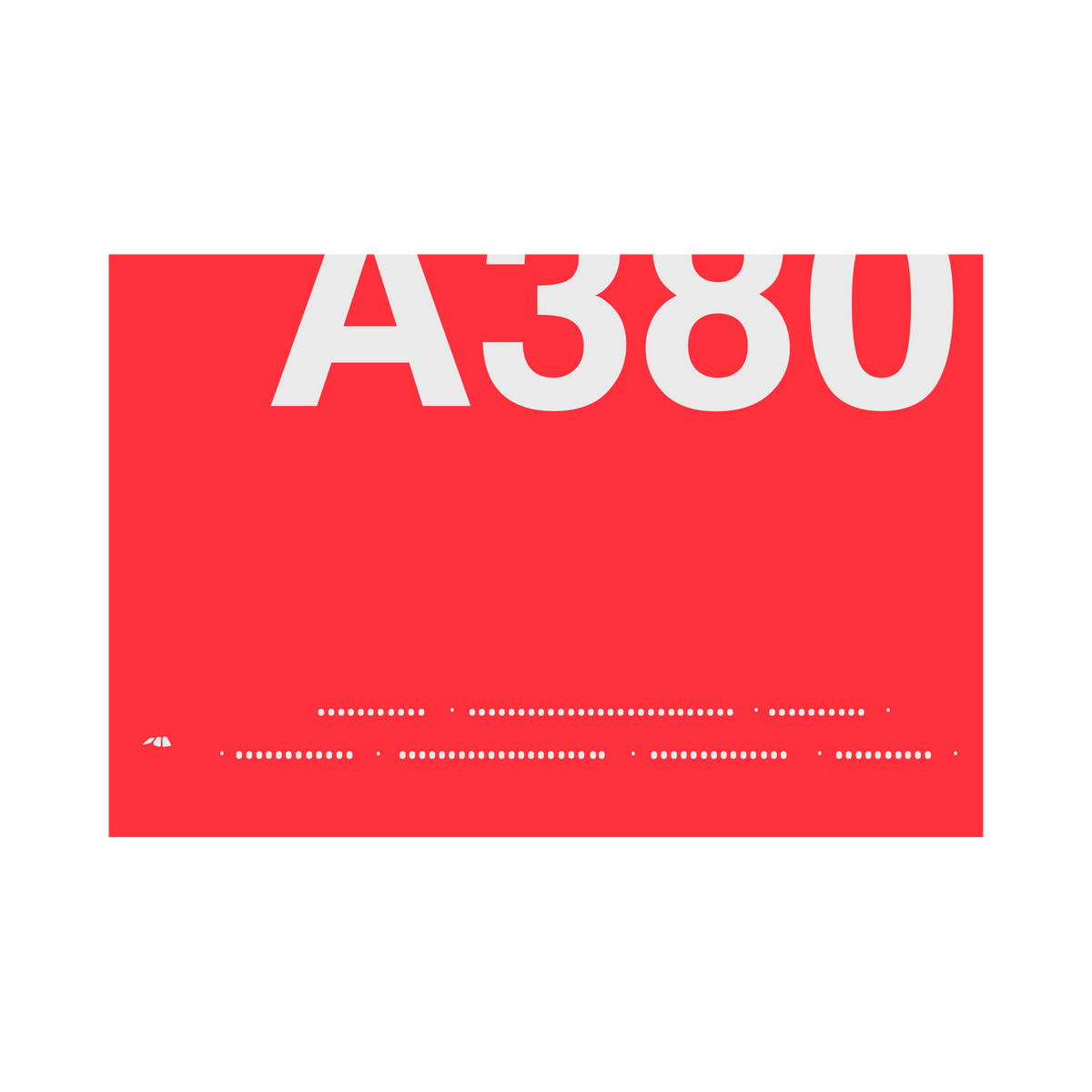 A380 Windows, gray on red poster by 08 Left