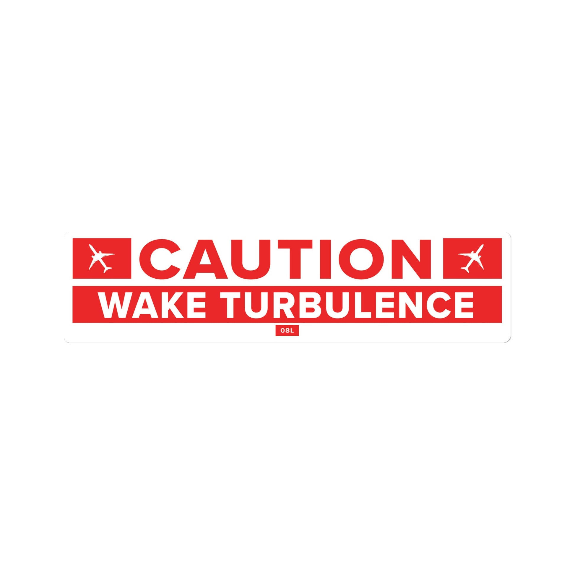 Caution Wake Turbulence Sticker - 08 Left