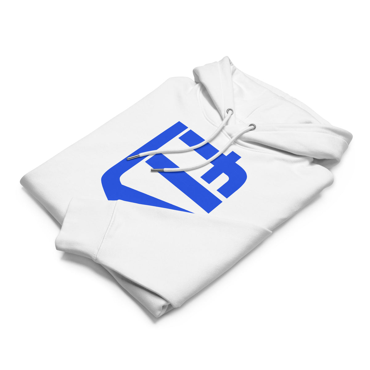 fly hoodie in white, folded