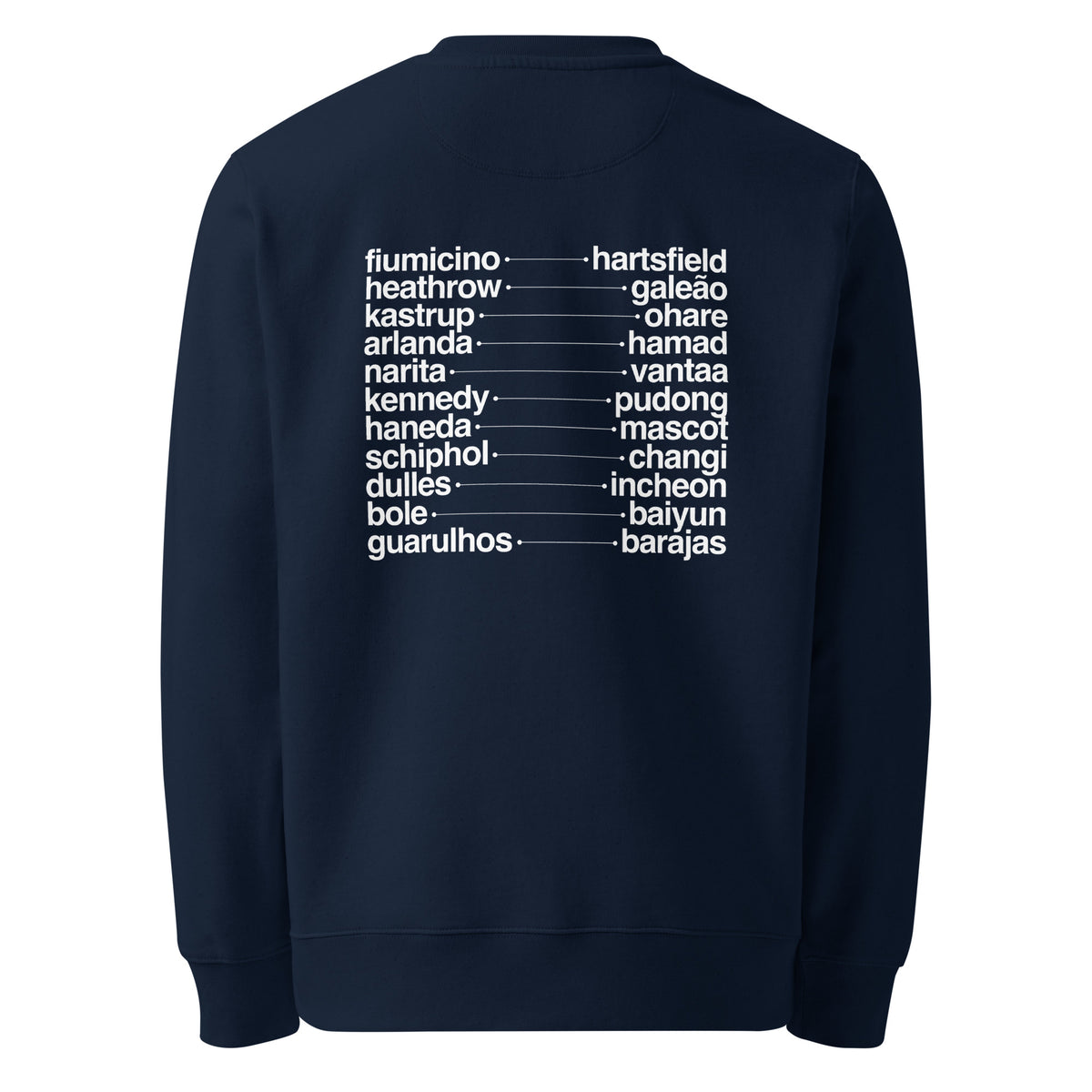 fly sweatshirt in french navy, back
