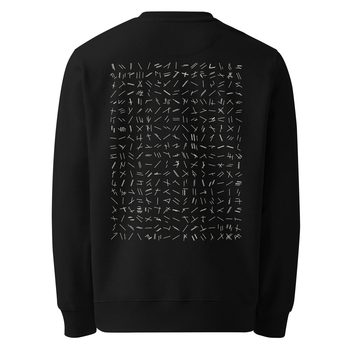 Language of Runways sweatshirt in black, back