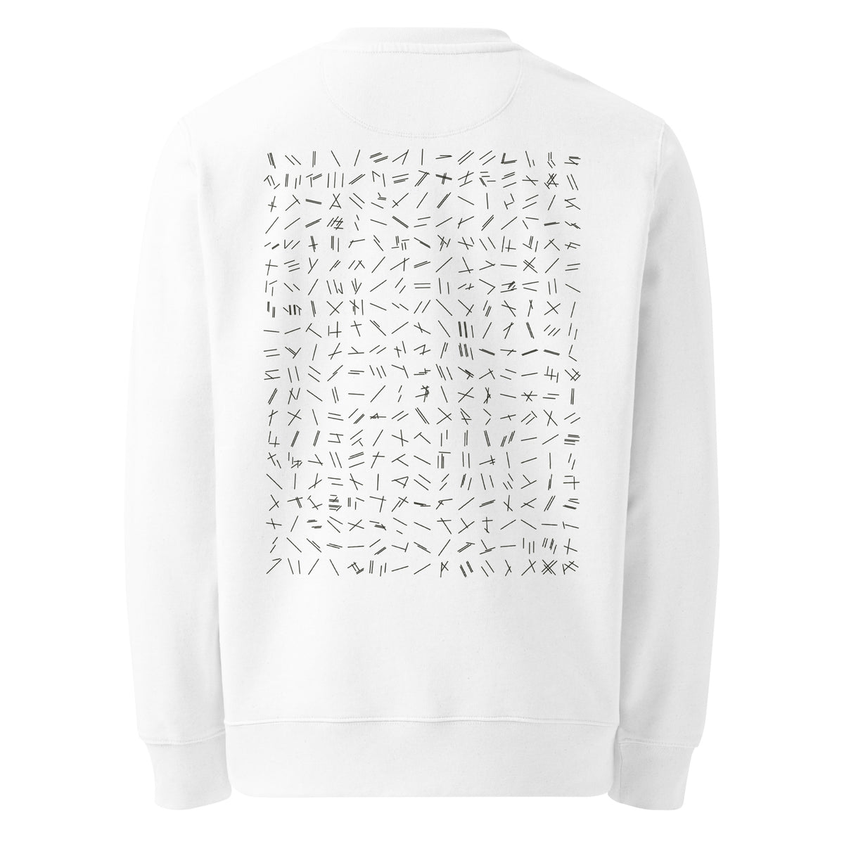 Language of Runways sweatshirt in white, back