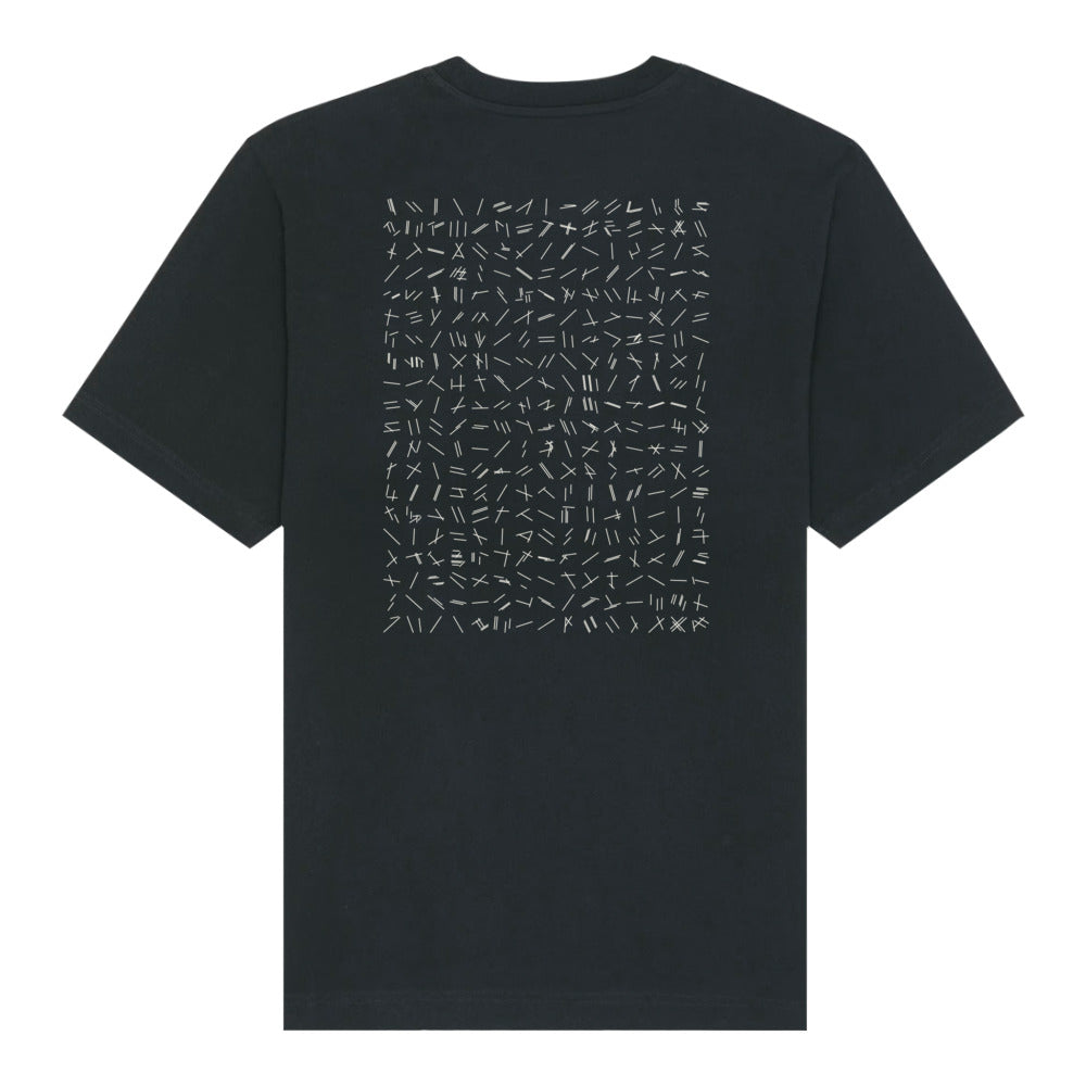 Language of Runways tee in black, back