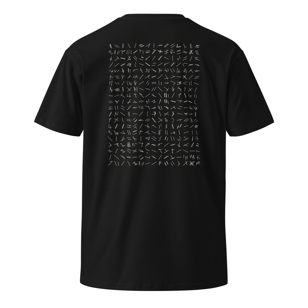 Language of Runways tee in black, back