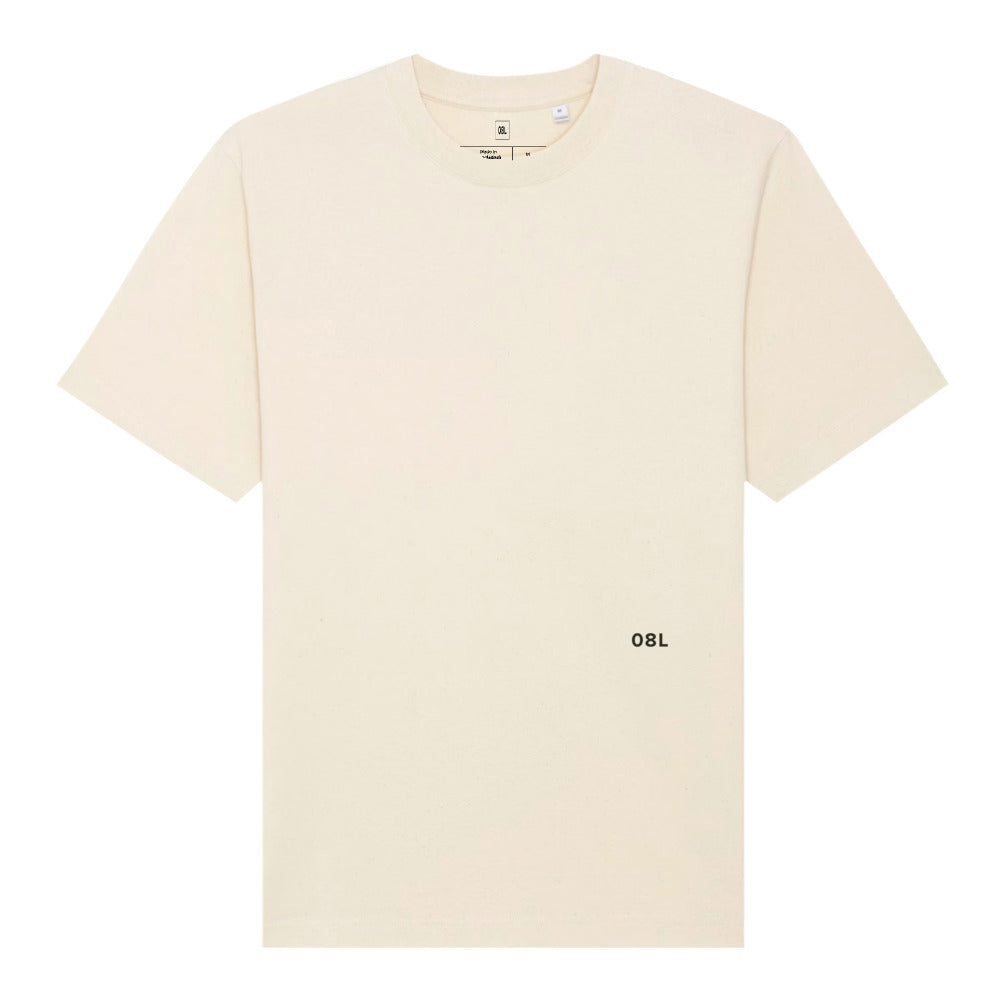 Language of Runways tee in natural, front