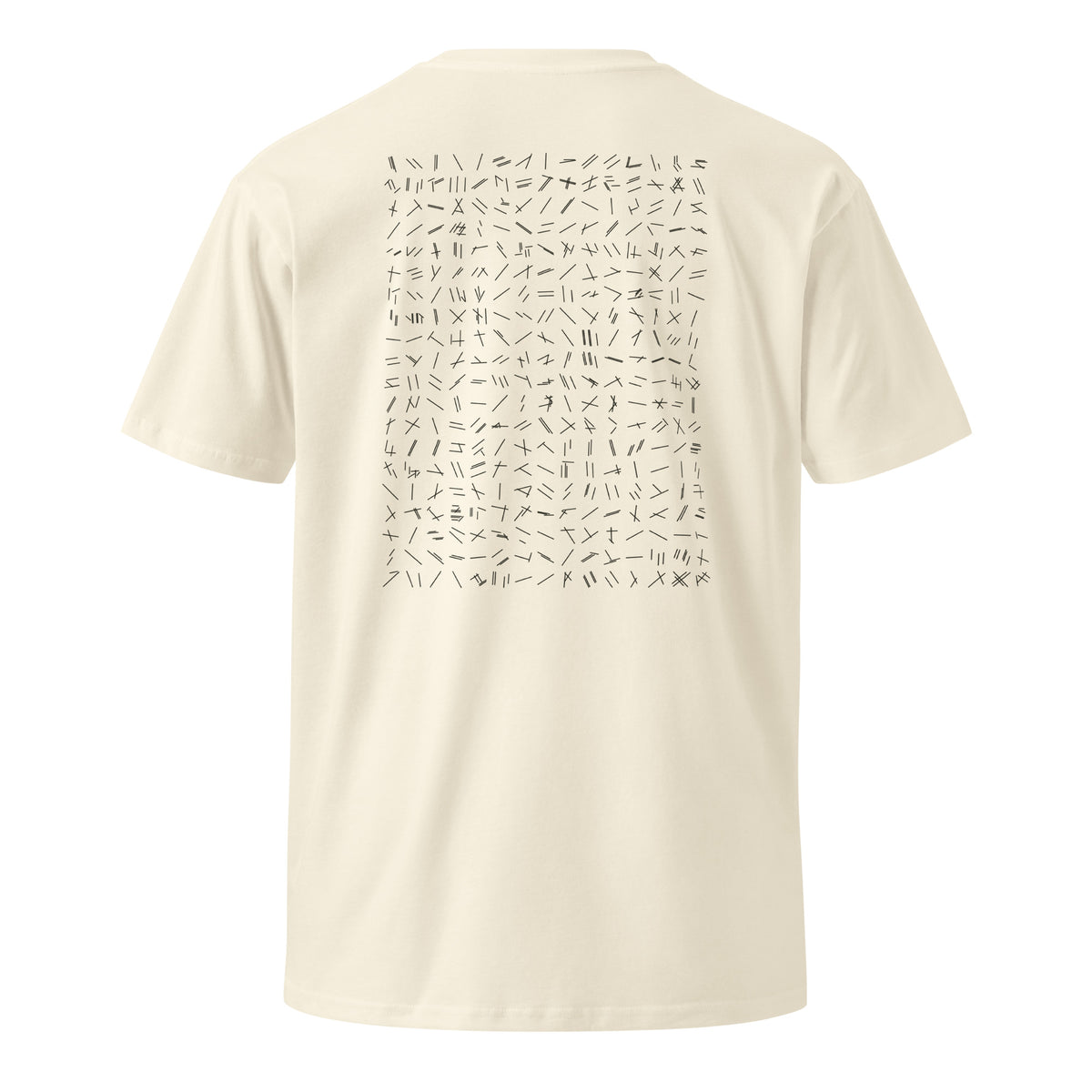 Language of Runways tee in natural, back