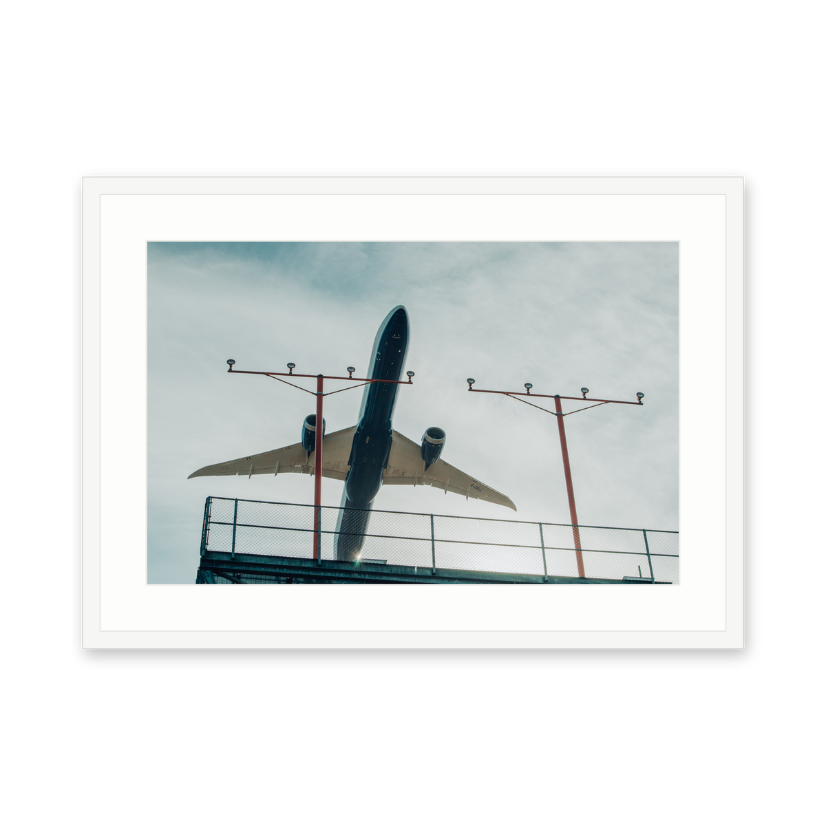 Over the Lights, framed in white
