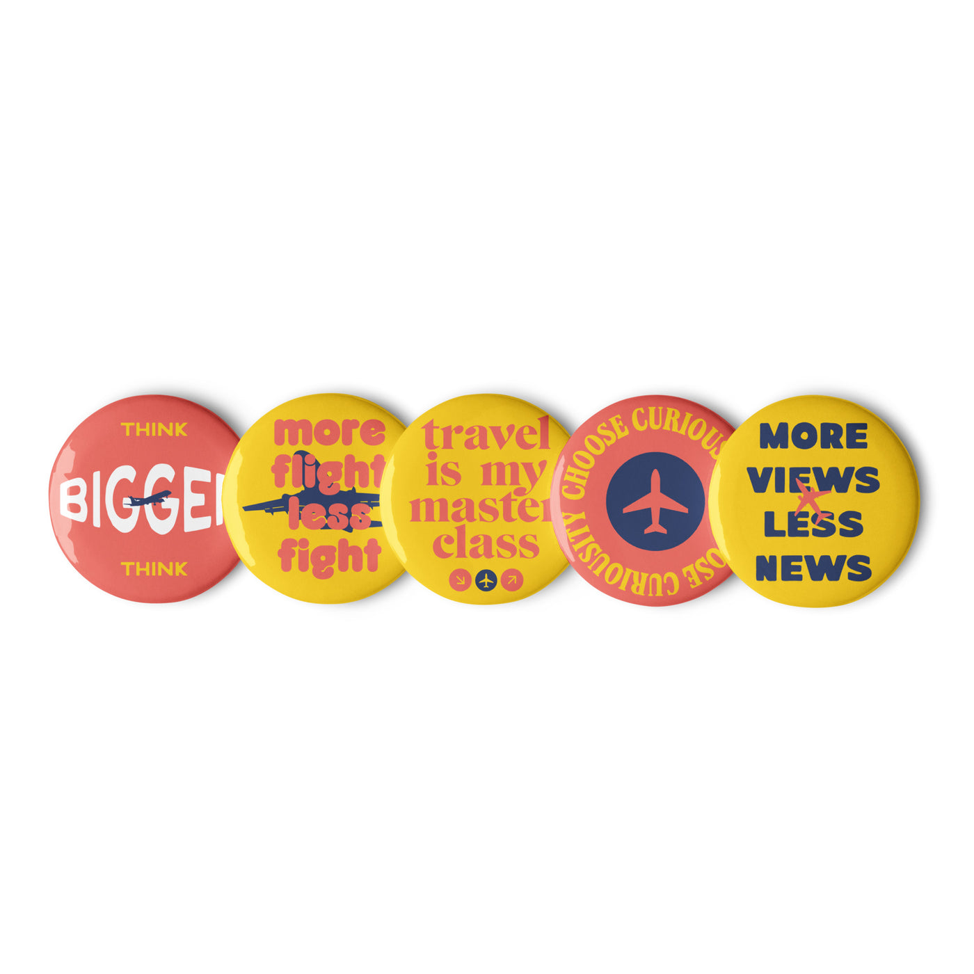 Why We Travel (Set of 5 buttons)