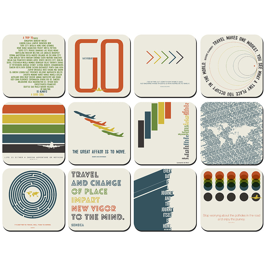 Travel Coaster 12 Pack Bundle