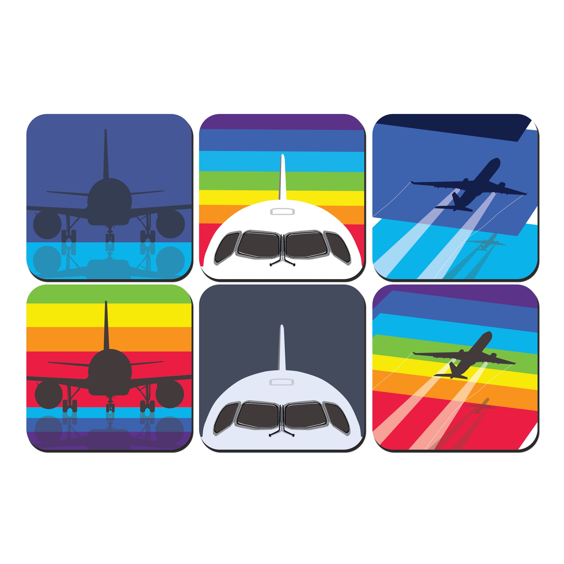 Rainbow Coaster 6 Pack Bundle